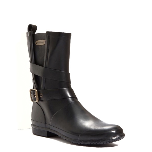 burberry mid buckle rain boot